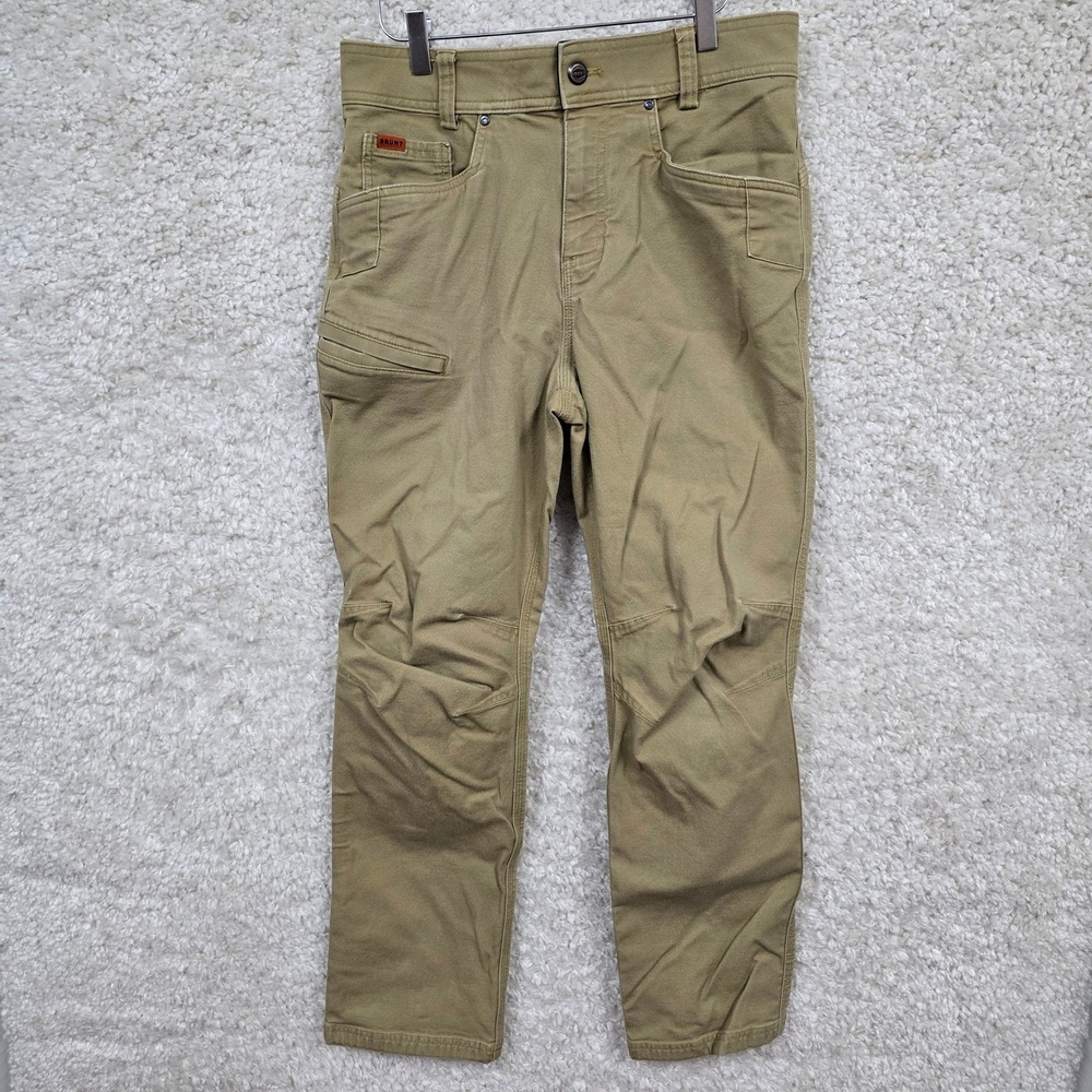 Brunt Work Pants Mens 30x30 Tan Stretch Canvas‎ Utility Rugged Workwear